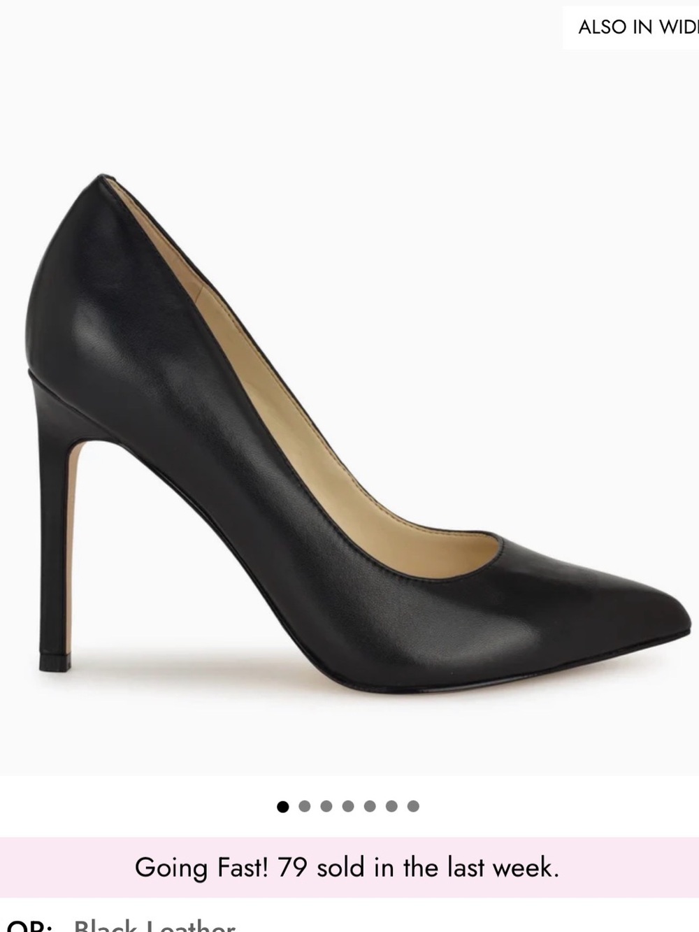 Nine West Tatiana Pointed Toe Pump Black High Heel
